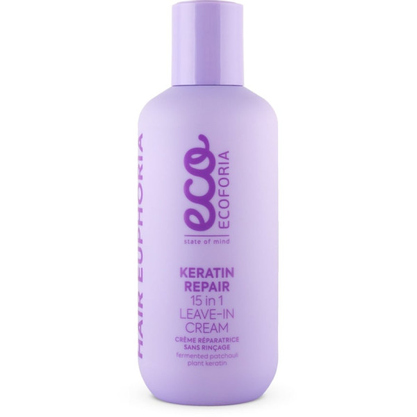 Ecoforia Keratin Repair Cream 15 in 1 Sissejäetav juuksekreem keratiiniga, 200 ml