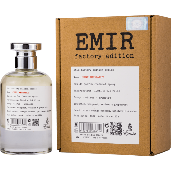 Emir Just Bergamot Factory Edition EDP lõhnastatud vesi unisex, 100 ml