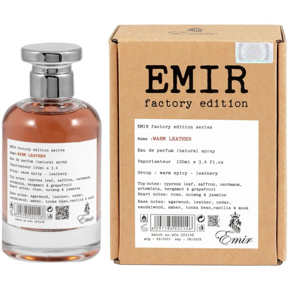 Emir Warm Leather Factory Edition EDP lõhnastatud vesi unisex, 100 ml