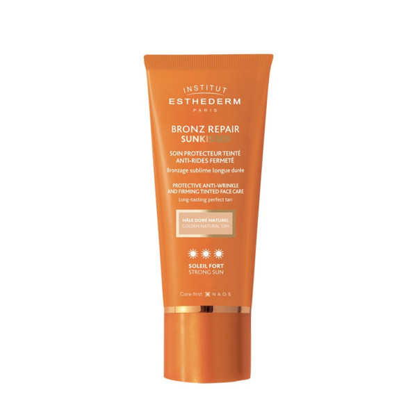 Esthederm Bronz Repair Sunkissed Tinted Face Care näokreem värviga, toon: Golden Natural Tan, 50 ml