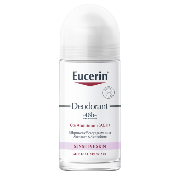 Eucerin Deodorant Roll On 0% Aluminium Sensitive Skin rulldeodorant tundlikule nahale, 50 ml