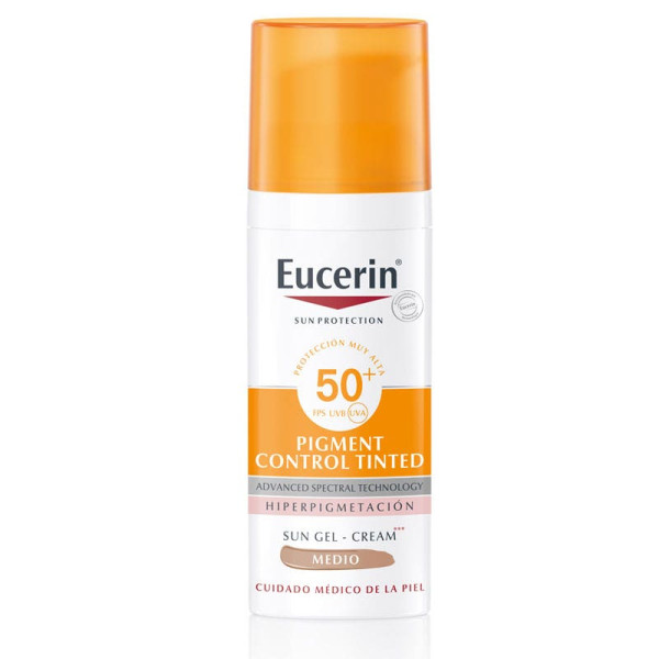 Eucerin Pigment Control SPF50+ päikesekaitsekreem värviga, Medium, 50 ml