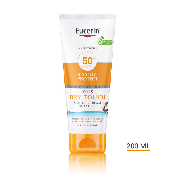 Eucerin Sun Sensitive Protect SPF50+ geel-kreem lastele päikese eest, 200 ml