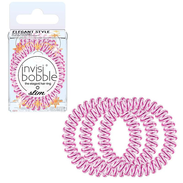 Kummipaelad juustele Invisibobble Slim - Shine La Vie en Rose Time To Shine, 3 tk.