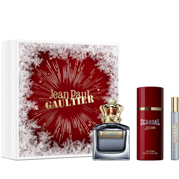 Jean Paul Gaultier Scandal Pour Homme Christmas 2023 komplekt meestele (EDT, 100 ml + deodorant, 150 ml + EDT, 10 ml)