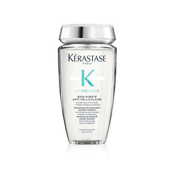 Kérastase Symbiose Bain Pureté Anti-Pelliculaire Purifying Anti-Danddruff Cellular Shampoo puhastav kõõmavastane šampoon rasusele ja tundlikule peanahale, 250 ml