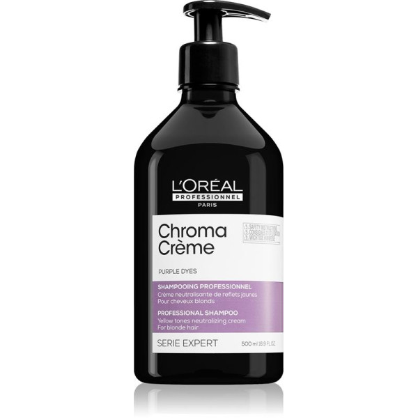  L'Oréal Professionnel Serie Expert Chroma Crème Professional Shampoo Purple Dyes vaske neutraliseeriv šampoon heledatele juustele, 500 ml