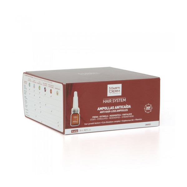 Martiderm Hair System Anti Hair loss Ampullid ampullid juuste väljalangemise vastu, 14 x 3 ml