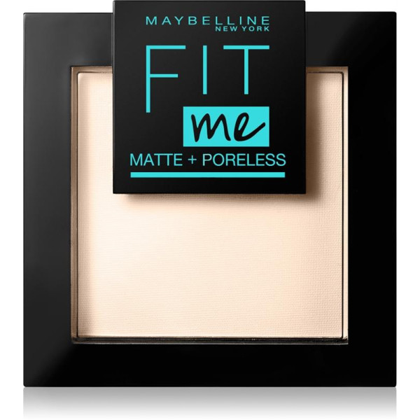 Maybelline Fit Me Matte & Poreless Powder kompaktne puuder, toon: 105 Natural Ivory, 9 g