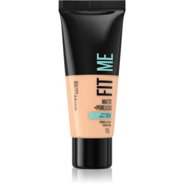 Maybelline Fit Me! Matte + Poreless Makeup vedel jumestuskreem, 115 Ivory, 30 ml