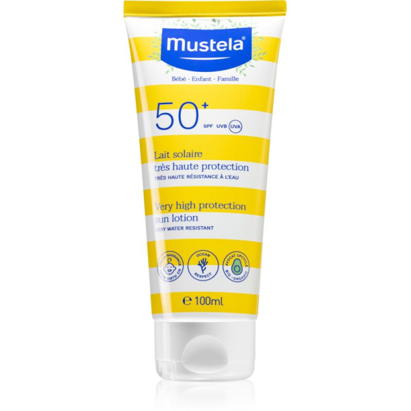 Mustela Bébé Family väga kõrge kaitsega päikesekreem SPF50+ kaitsev päikesekreem, 100 ml