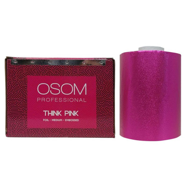 OSOM Professional Reljeefne Roll Pink FOIL15721 foolium rullis juuste värvimiseks, 100 m, laius 12 cm, paksus 15 mikronit