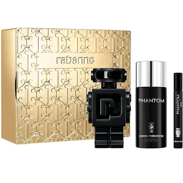 Paco Rabanne Phantom komplekt meestele (PP parfüüm, 100 ml + deodorant, 150 ml + PP parfüüm, 10 ml)