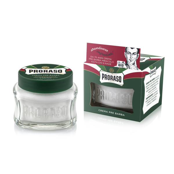 Proraso Green Line Pre-Shave Cream Värskendav kreem enne raseerimist, 100 ml