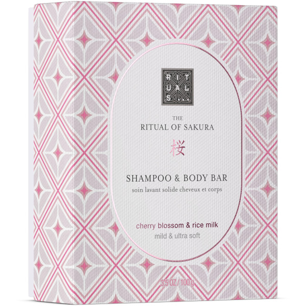 Rituals The Ritual of Sakura Shampoo & Body Bar kõva šampoon ja kehapesuvahend, 100 g