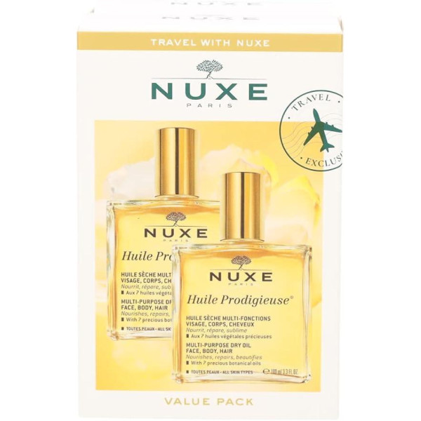 Travel With Nuxe Huile Prodigieuse Multi Usage Dry Oil Duo Set kuivõli komplekt, 2 x 100 ml