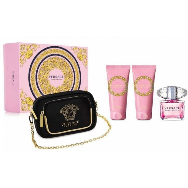 Versace Bright Crystal komplekt naistele (EDT, 90 ml + dušigeel, 100 ml + kehakreem, 100 ml + käekott)