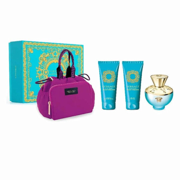 Versace Dylan Torquoise komplekt naistele (EDT, 100 ml + kehakreem, 100 ml + dušigeel, 100 ml + kosmeetika)