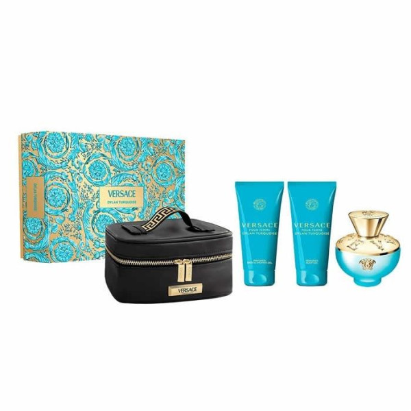 Versace Dylan Torquoise komplekt naistele (EDT, 100 ml + kehakreem, 100 ml + dušigeel, 100 ml + kosmeetika)