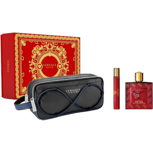 Versace Eros Flame komplekt meestele (EDP, 100 ml + EDP, 10 ml + kosmeetiline)