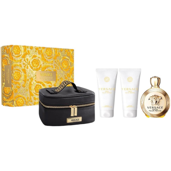 Versace Eros Pour Femme komplekt naistele (EDP, 100 ml + kehakreem, 100 ml + dušigeel, 100 ml + kosmeetika)