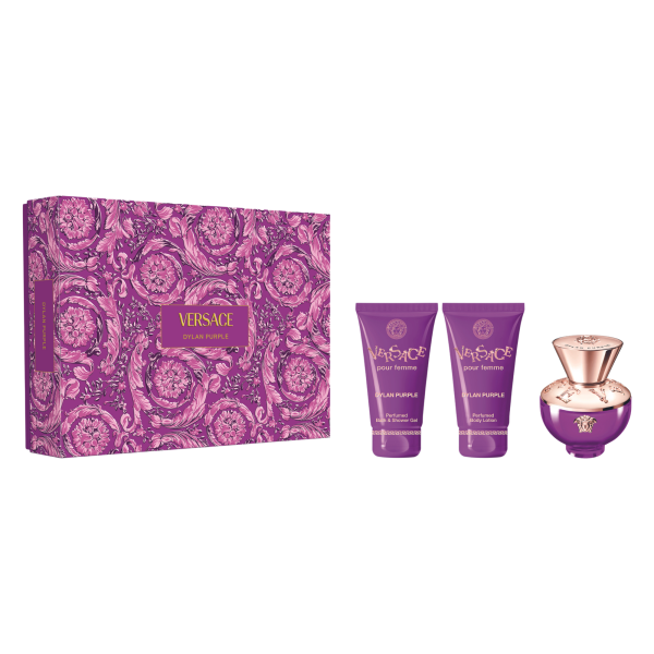 Versace Pour Femme Dylan Purple komplekt naistele (EDP, 50 ml + dušigeel, 50 ml + kehakreem, 50 ml)