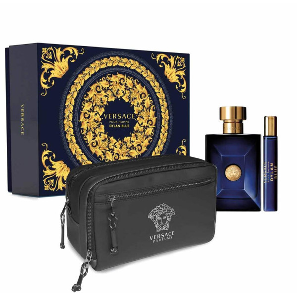 Versace Pour Homme Dylan Blue komplekt meestele (EDT, 100 ml + EDT, 10 ml + kosmeetikakott)