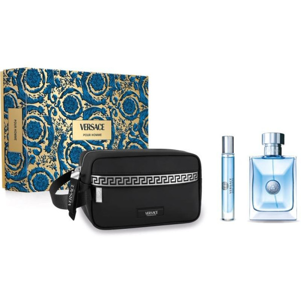 Versace Pour Homme komplekt meestele (EDT, 100 ml + EDT, 10 ml + kosmeetikakott)