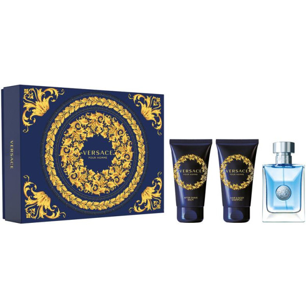 Versace Pour Homme komplekt meestele (EDT, 50 ml + habemeajamisjärgne palsam, 50 ml + keha- ja juuksešampoon, 50 ml)