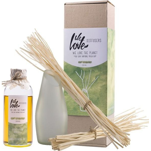 We Love The Planet Light Lemongrass 100% Essential Oil Diffuser pulkadega kodulõhn, 200 ml