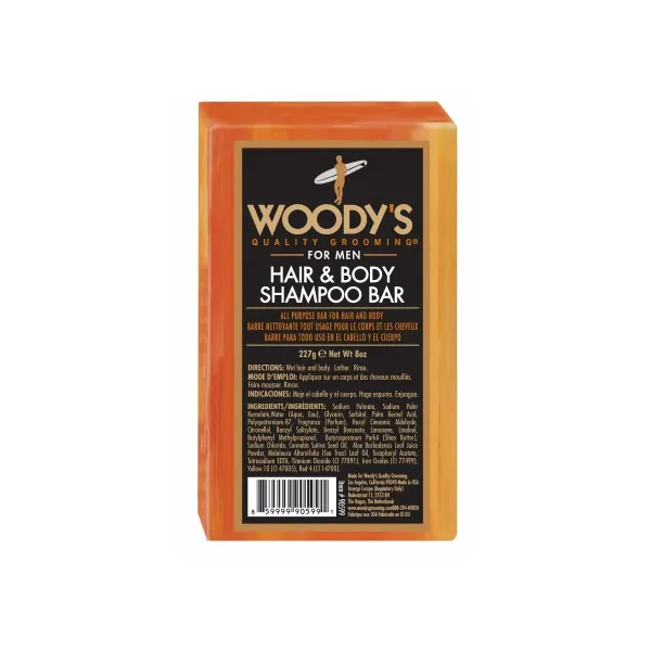 Woody's Hair & Body Shampoo Bar kõva šampoon juustele ja kehale, 227 g